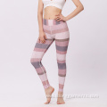 Comfortable Spandex Funky Fitness Stripe Women Yoga Leggings